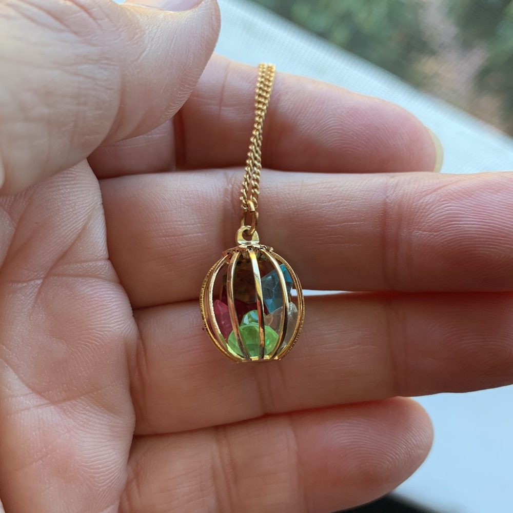 Girl’s necklace with multi-colored stones